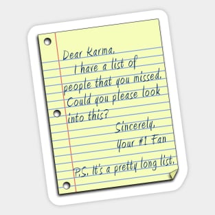 Dear Karma Sticker